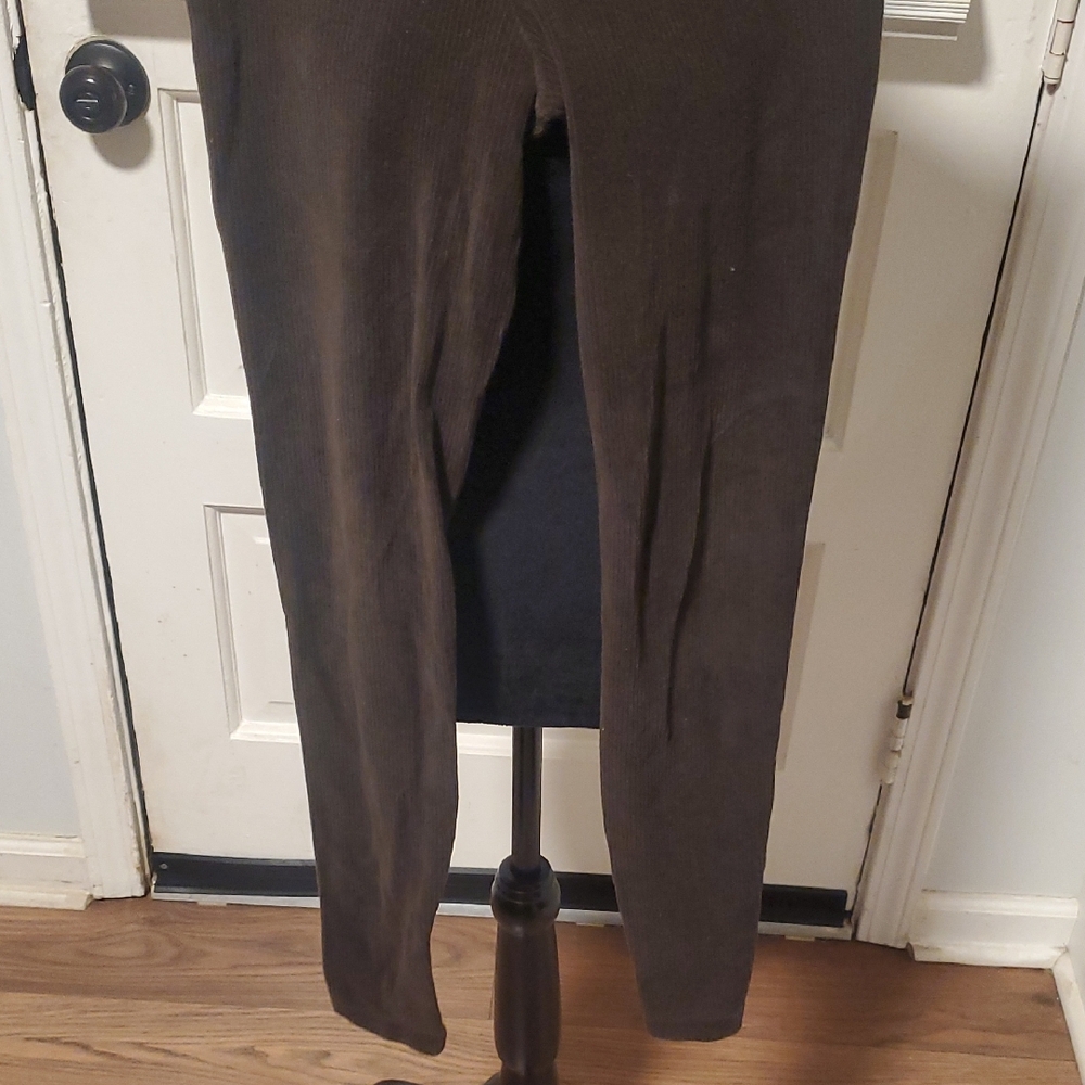 Vince Elastic Waistband Leggings - Brown Corduroy - Picture 5 of 8